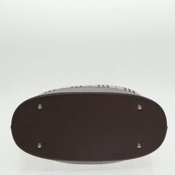 BURBERRY Nova Check Tote Bag Canvas Beige Brown Auth ki5135 - Picture 9 of 16